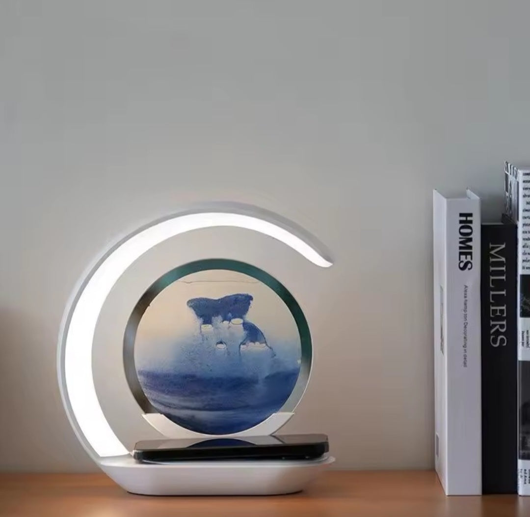 Wireless charging LED station