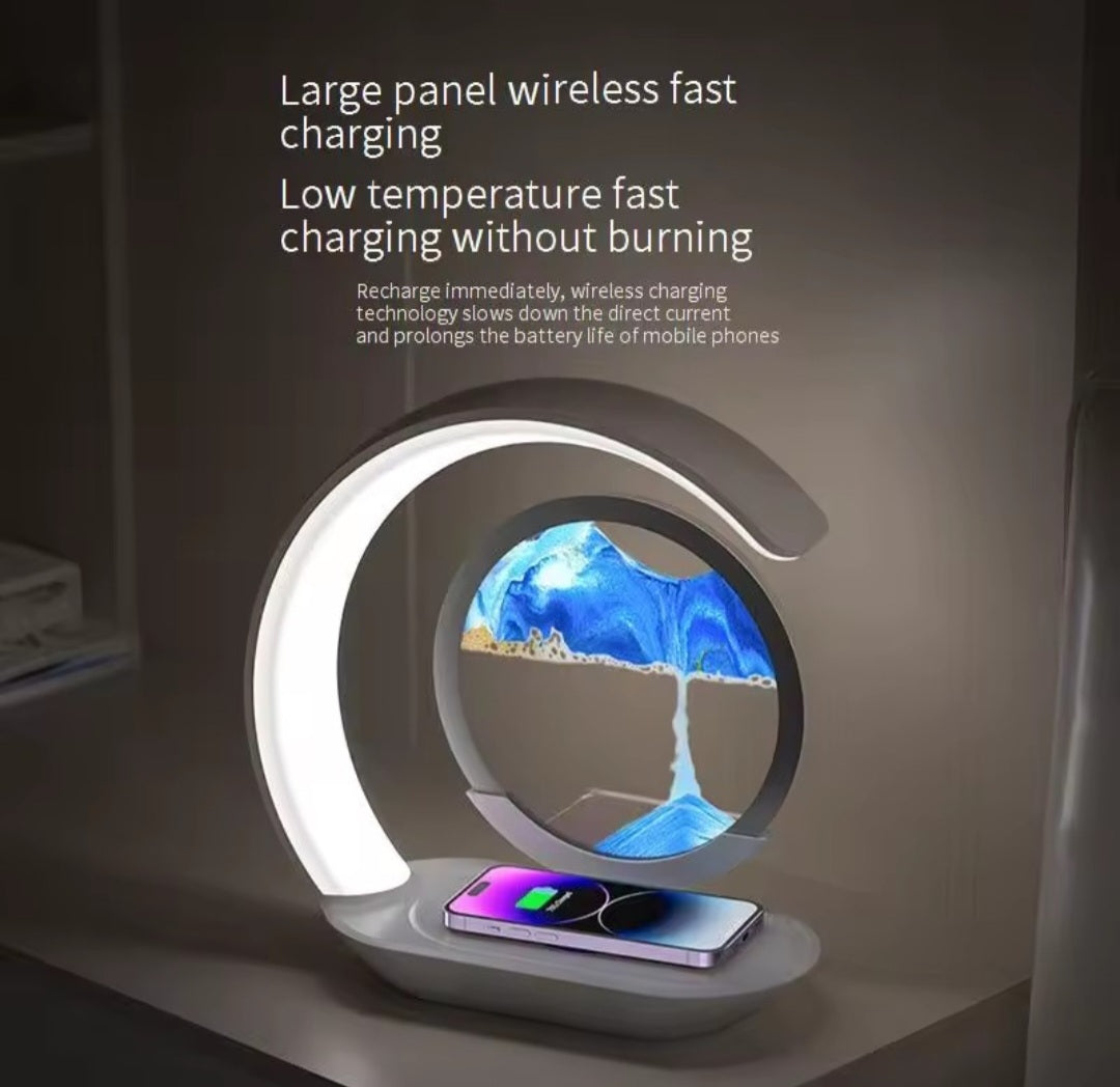 Wireless charging LED station